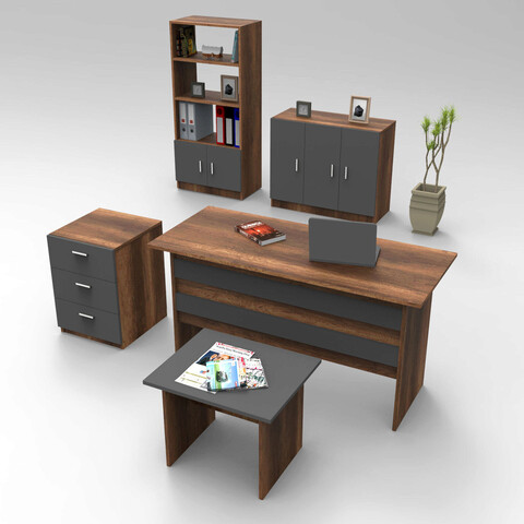 Set mobilier de birou, locelso, vo14, nuc / antracit