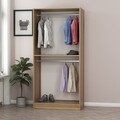 Dulap pentru haine, Minerva, Kale Anthracite Oak, 90x210x52 cm, PAL, Antracit / Stejar