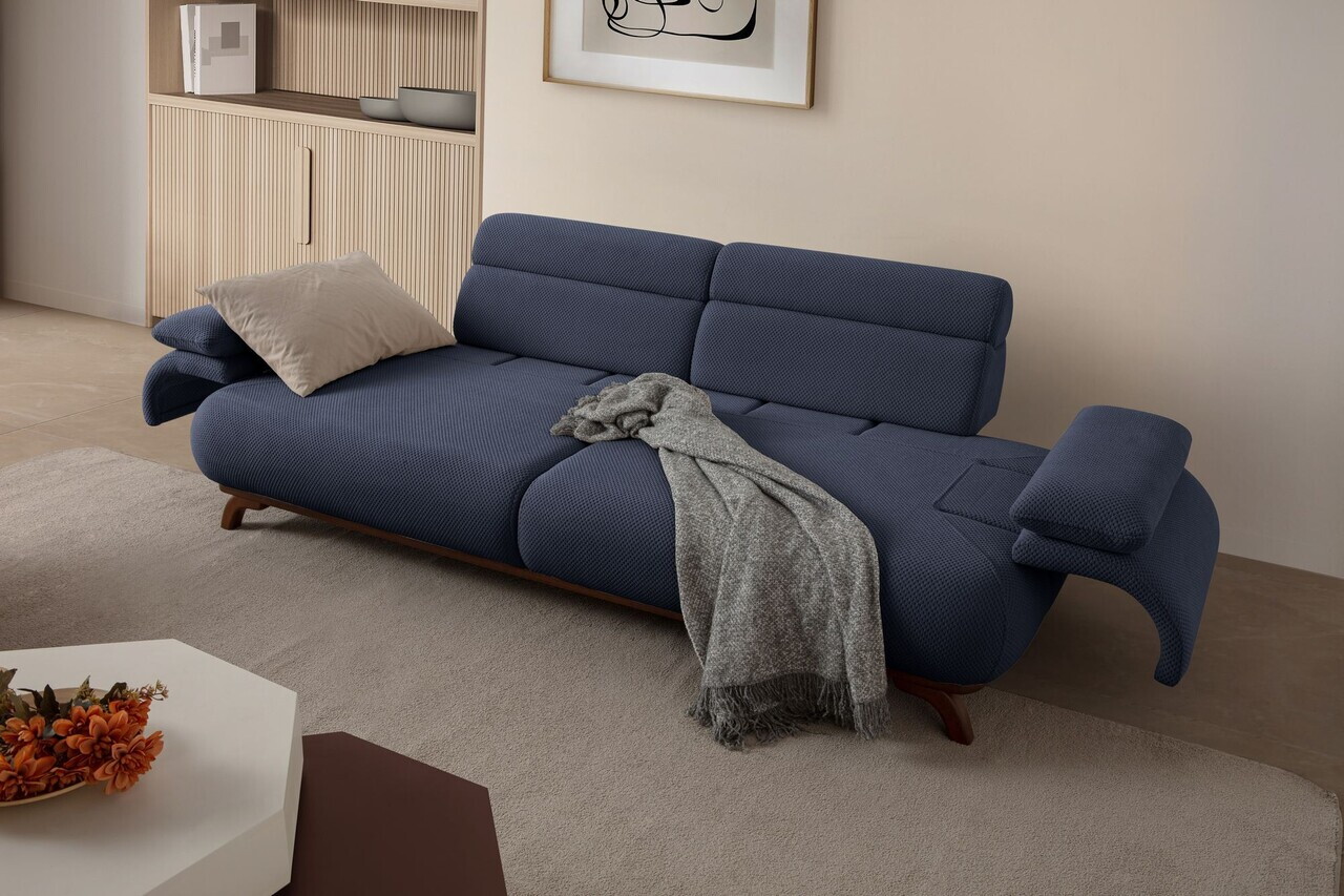 Canapea 3 locuri, Atelier del Sofa, 752EST1151, Lemn de carpen/PAL melaminat, Albastru navy - view 3