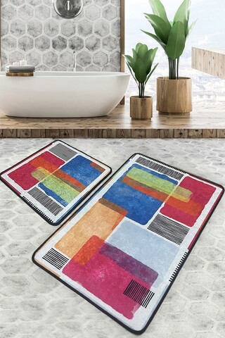 Set covoraș de baie (2 bucăți), chilai home, milora, poliester, multicolor