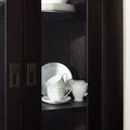 Vitrina cu 2 usi si 4 sertare, Chic, L.100 l.50 H.200, mdf/pal/furnir de mesteacan, wenge