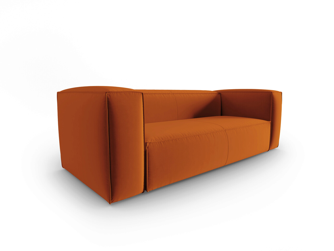 Canapea 3 locuri, Mackay, Cosmopolitan Design, 200x94x73 cm, catifea, teracota - 1 | YEO