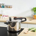 Oala sub presiune, Tefal, Secure Chrono P2594401, 8 L, 2 programe de gatire, aluminiu, argintiu