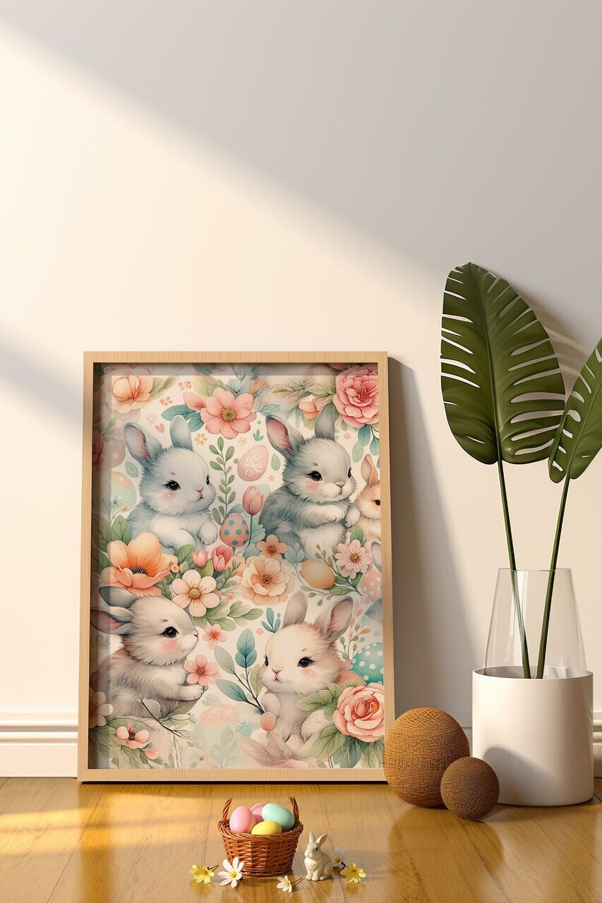 Tablou decorativ, Arteastermodel37-3348, MDF, Multicolor — imaginea 2