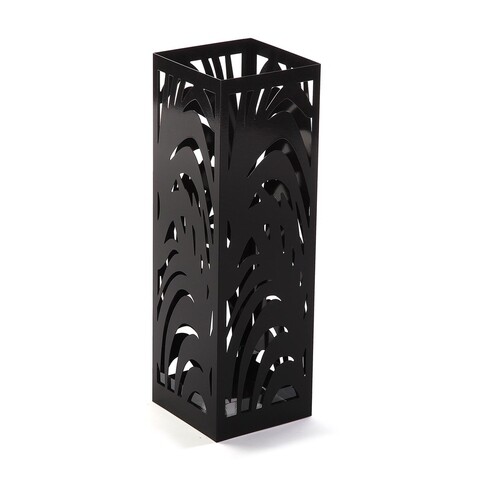 Suport pentru umbrele exotic leaf, versa, 15.5x15.5x49 cm, fier, negru