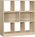 Biblioteca cu 8 compartimente Vasagle, 97.5x30x100 cm, PAL/MDF, maro deschis