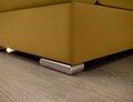 Coltar extensibil dreapta 3 locuri ELTAP, RT-45LO, Siber, 270x186x93 cm, lemn/poliester, galben