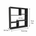 Raft de perete, Hanah Home, Myra09, 70.8x74.4x20 cm, Antracit