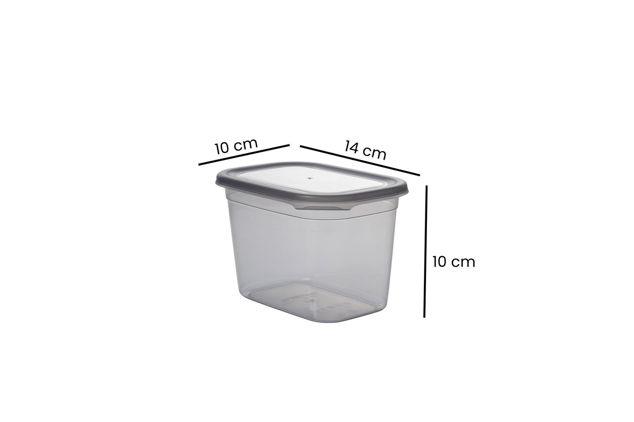Set recipiente depozitare, Hermia, 964FRM5341, Dimensiune: 14 x 14 x 10 cm / 1150 ml (4 bucăți), Antracit - view 9
