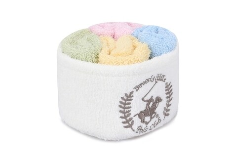 Set 4 prosoape wash 10, beverly hills polo club, 30x30 cm, bumbac, multicolor
