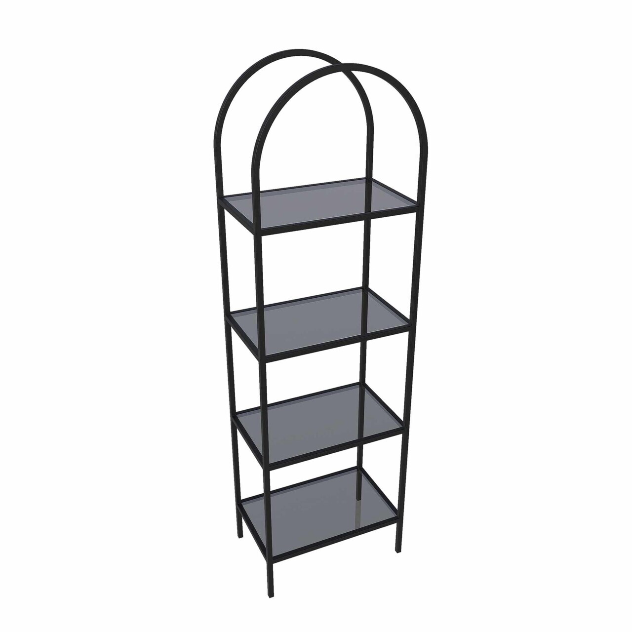Corp biblioteca, Hanah Home, İdil, 47x158x30 cm, Negru — imaginea 3