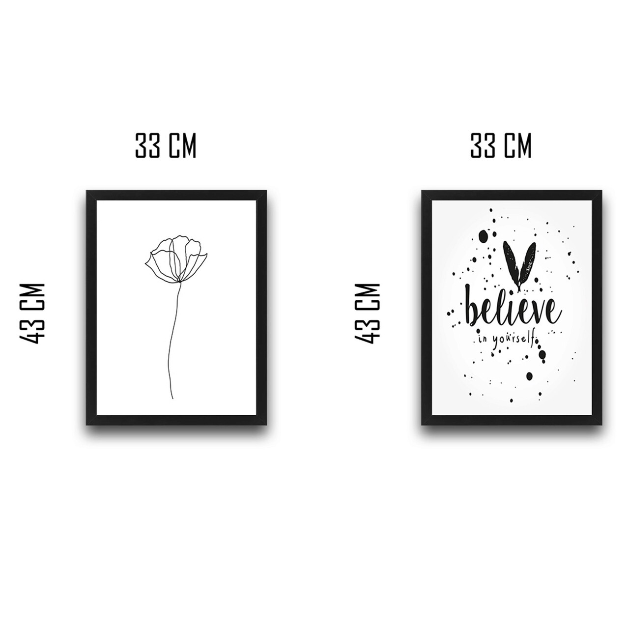 Set 2 tablouri decorative, Believe Set, PAL, Hartie, Multicolor