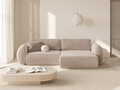 Coltar extensibil reversibil 4 locuri, Tonale, Cosmopolitan Design, 262x149x88 cm, catifea, bej migdala