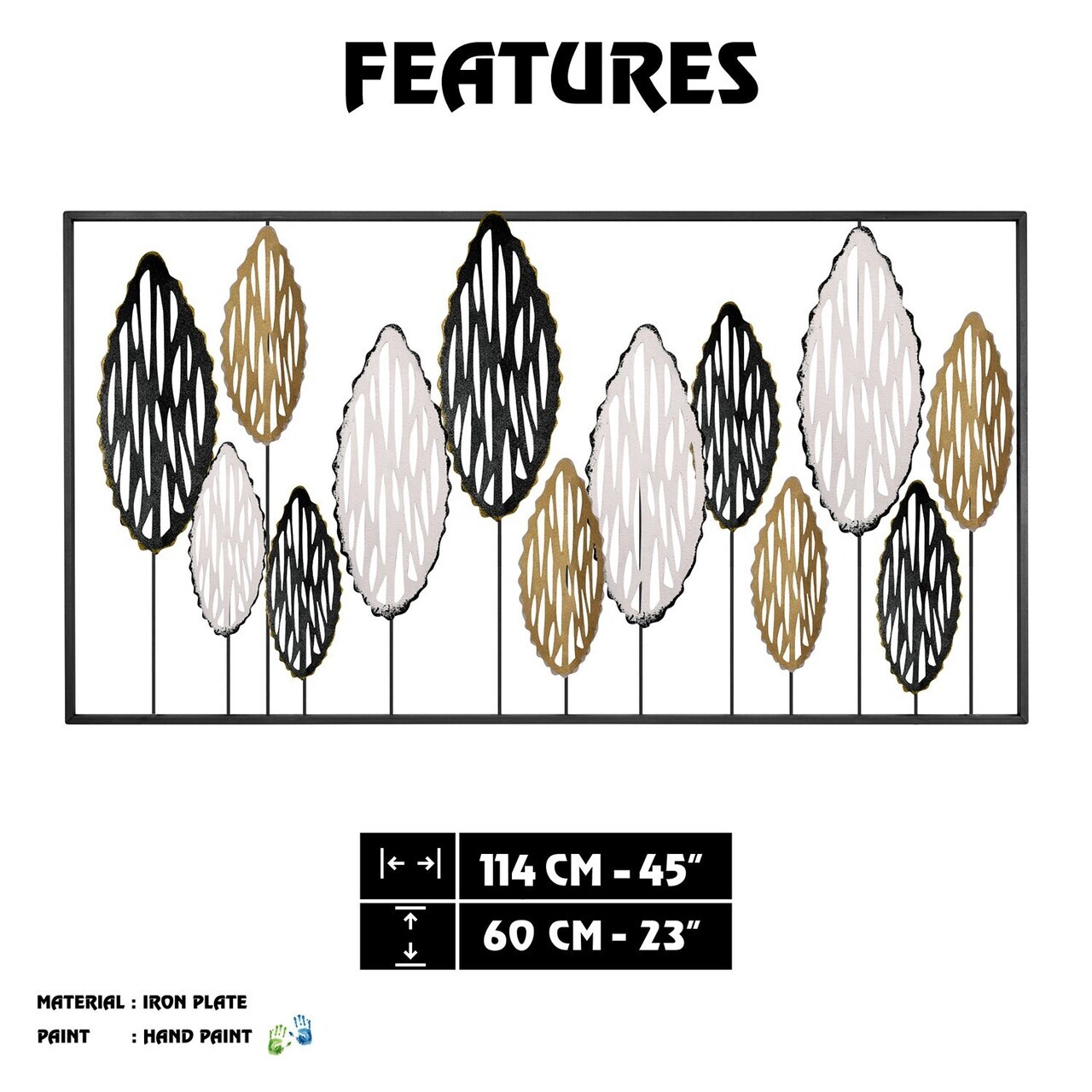 Decoratiune de perete, Maravilloso, Metal, Grosime: 0,6 mm, Multicolor — imaginea 8