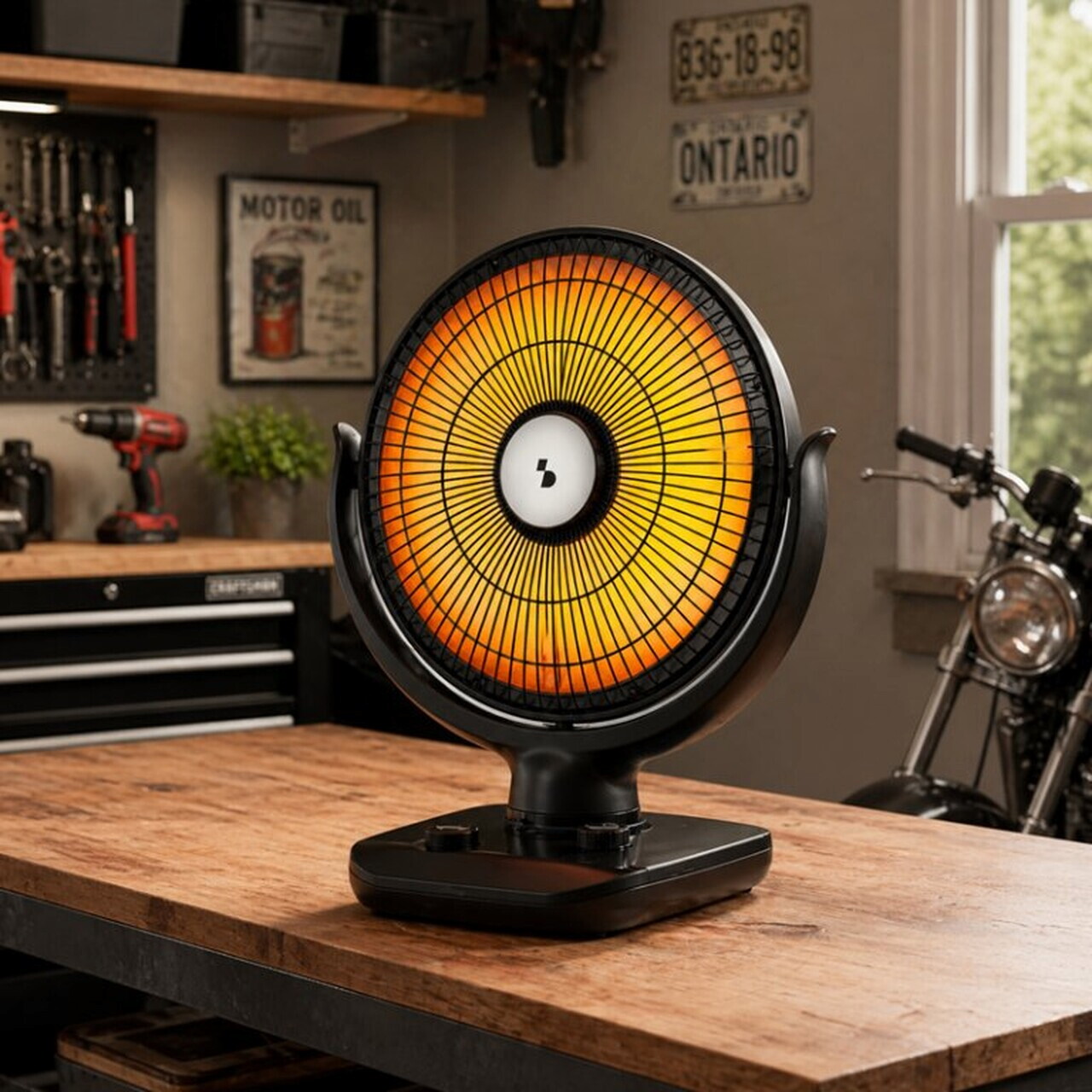 Aeroterma cu carbon Beper, 1000W, 45x29.5x55 cm, negru — imaginea 2