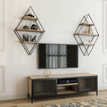 Comoda TV, Kalune Design, Comets Prizma, Pin Atlantic / Negru
