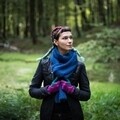 Manusi dama, Art of Polo, 23 cm, lana, verde/fuchsia