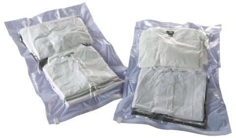 Set 2 pungi de vidat Jet Roll, Compactor, 45x65 cm, polietilena/nailon, transparent
