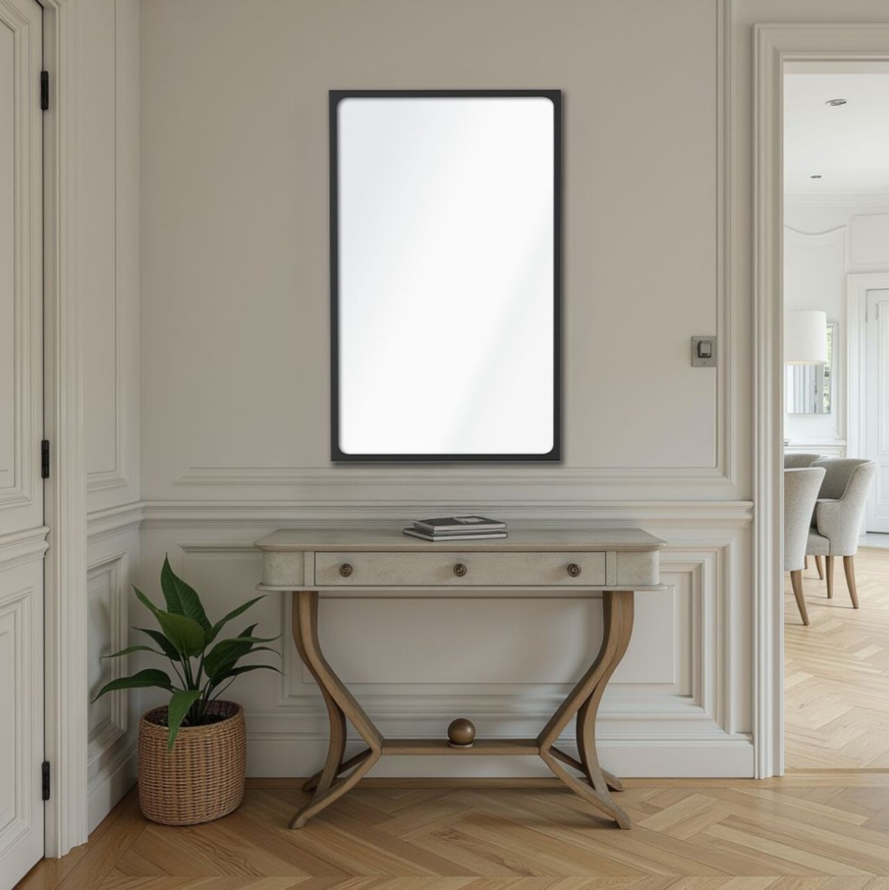 Oglinda decorativa, Lumisfera, Dune 30 x 50, Negru