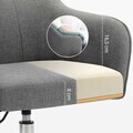 Scaun de birou, Songmics, respirabil, 60.8x58x86-96 cm, 150 kg, gri dove