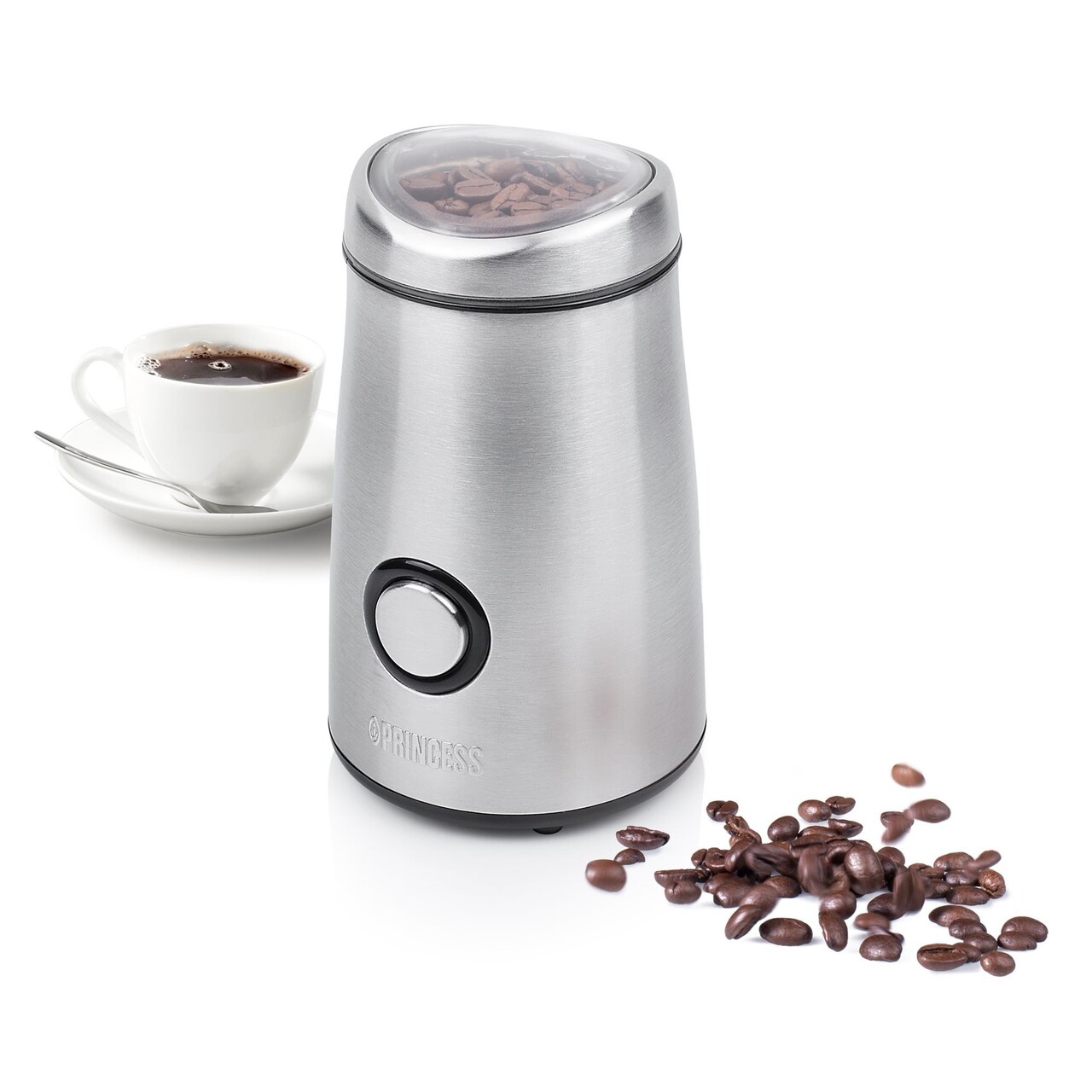 Rasnita electrica de cafea, 150W, 50g, "Deluxe", Argintiu - Princess - imagine 2