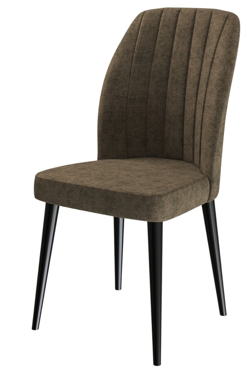 Set scaune 6 piese, Hanah Home, Etra, Maro / Negru — imaginea 2