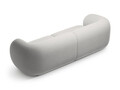 Canapea modulara 4 locuri, Kate, Micadoni, 243x99x76 cm, catifea, gri deschis