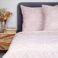 Lenjerie de pat King Size, Lille, Homla, 3 piese, 200x220 cm, microfibra din poliester, roz