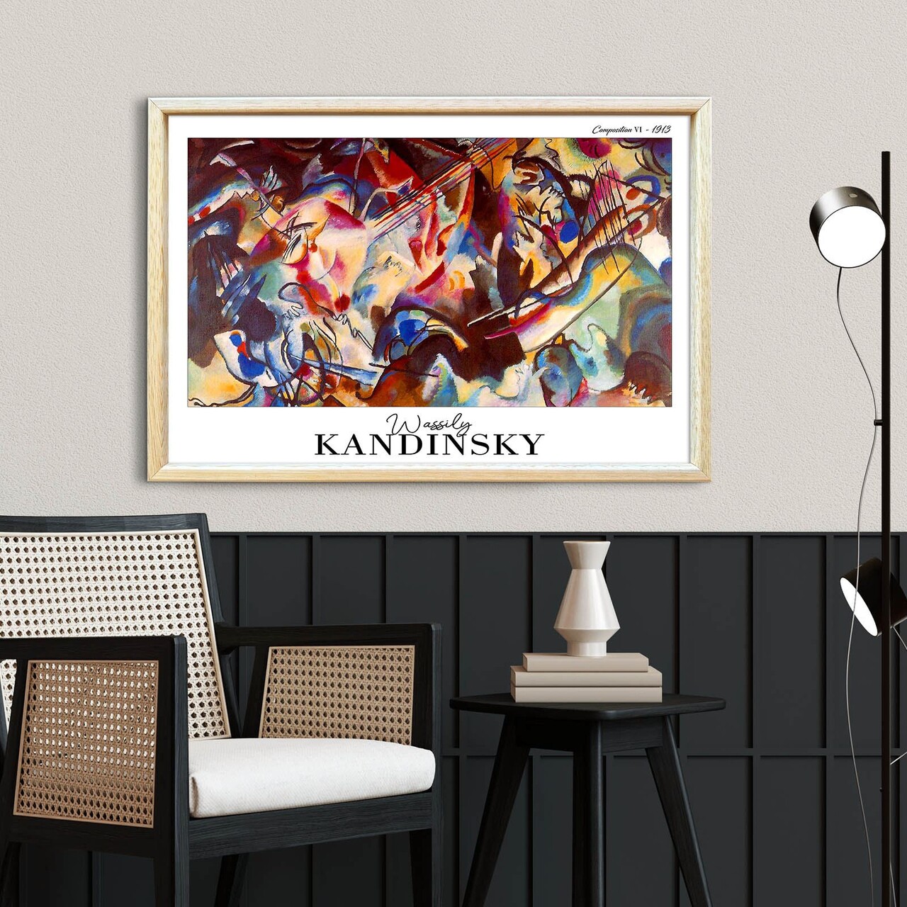 Tablou decorativ, 4262AHSKANDINSKY-004, Fundal: 100% MDF (Grosime: 2,7 mm), Multicolor - view 2