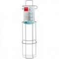 Suport hartie igienica Onda, Metaltex, 14x14x52 cm, metal/invelis din Polytherm, argintiu