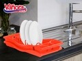 Scurgator de vase cu tava Vanora, 45 x 27 cm, plastic, portocaliu