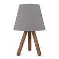 Lampa de masa, Insignio, 780SGN1661, 70% lemn de fag/30% tesatura PVC, Gri/Nuc