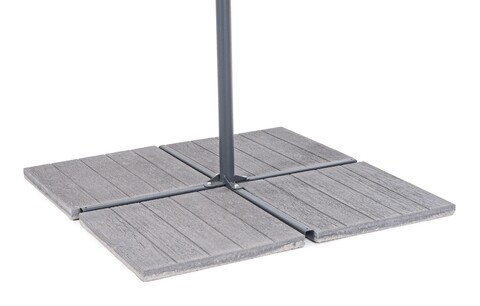 Baza Pentru Umbrela De Gradina 4 Piese, Gravel, Bizzotto, 20 Kg, Ciment Mixt, Wenge