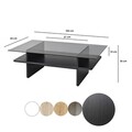 Masuta de cafea, Neostill, Saga Rectangle, Negru / Fume