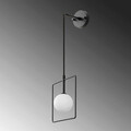Aplica de perete, Fulgor, 942FLG2103, Metal, Alb/Negru