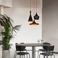 Lustra, Elmas - 3556, Opviq, 51 x 130 cm, 3 x E27, 40W, negru/auriu