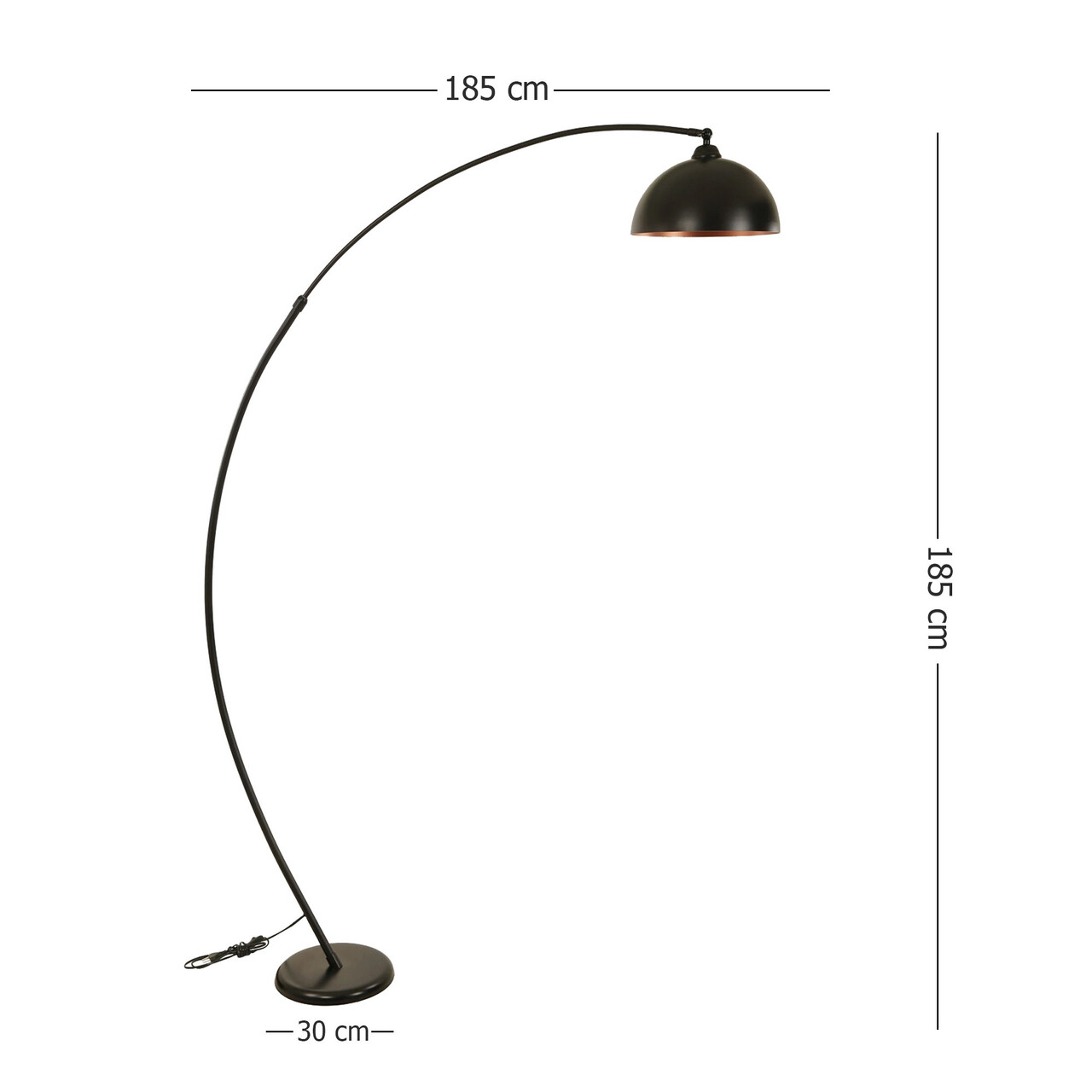 Lampadar, Luin, 534LUN4231, Metal, Negru