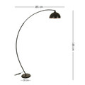 Lampadar, Luin, 534LUN4231, Metal, Negru