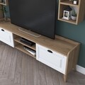 Mobilier living, Wren, AA101 - 2554, 3 corpuri, pal melaminat, alb/nuc