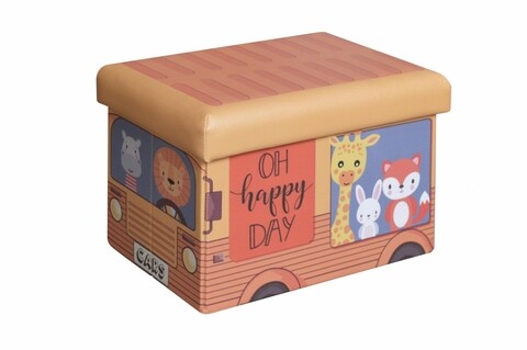 Taburet pliabil cu spatiu de depozitare happy, heinner home, 38x25x24.5 cm, pvc, multicolor