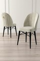 Set de scaune, Charlotte, Ritim, Metal, Crem/Negru