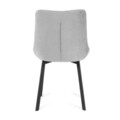 Scaun Colin, Homla, 53x51x83 cm, metal/MDF/velur, gri