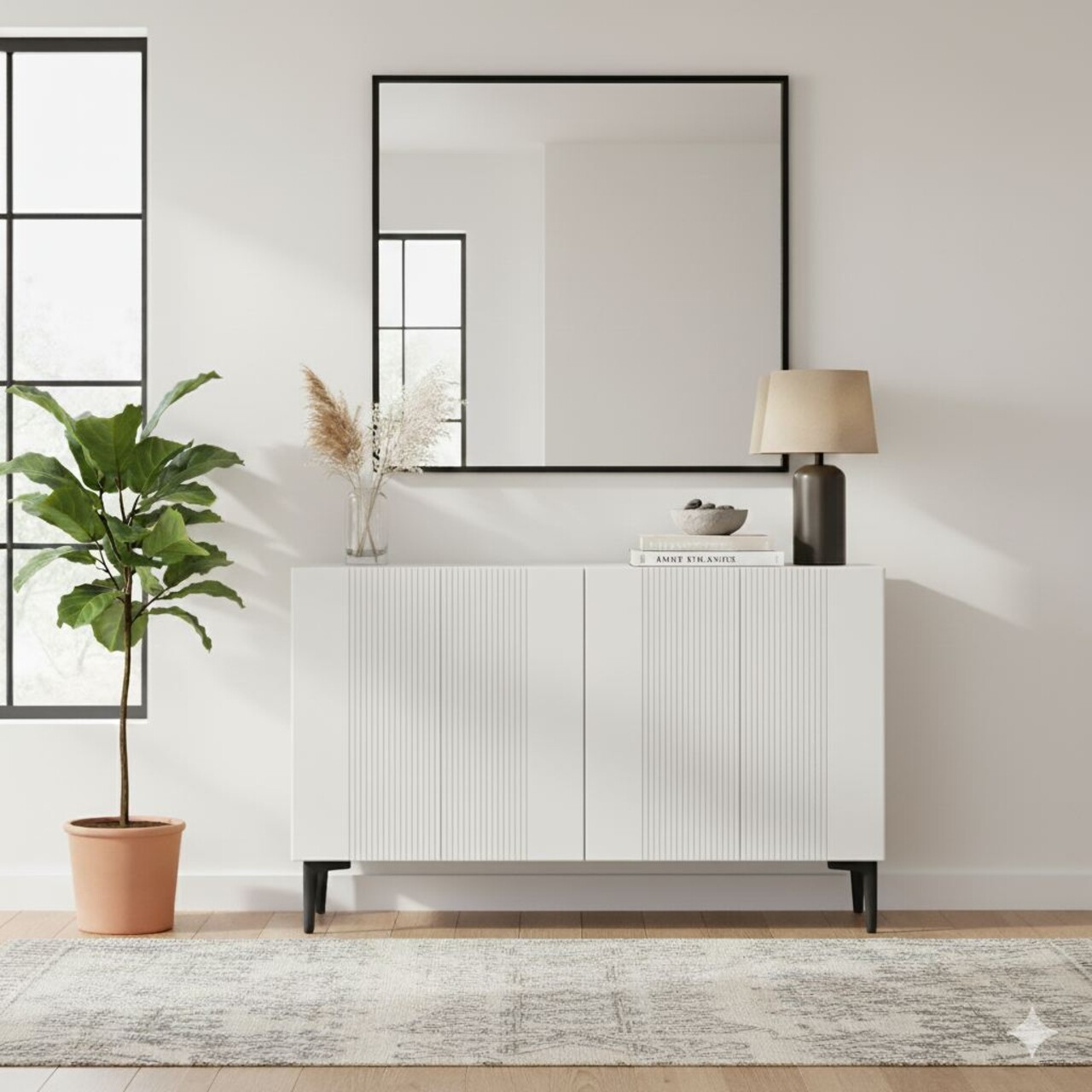 Consola, Hanah Home, Corsa 120, 120x75x32 cm, Alb - view 3