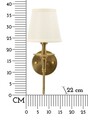 Aplica de perete Bucharest, Mauro Ferretti, 1 x E14, 20W, 15x22x38 cm, fier, auriu/alb