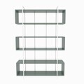 Corp biblioteca, Zena Home, Bruti, 120x180x29.6 cm, PAL, Verde/Alb