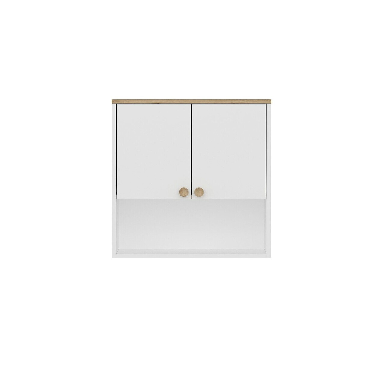 Dulap multifunctional, Hanah Home, Viona, 67x67x30 cm, Coș adânc / Alb — imaginea 5