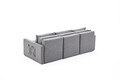 Canapea extensibila cu 3 locuri, Balcab Home, 825BLC4323, Cadru: 100% LEMN DE BRAD, Gri