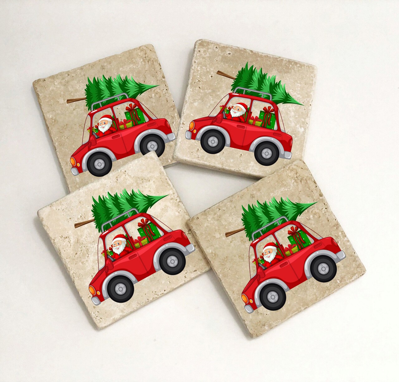 Set suporturi de pahare, Hermia, 366TYR1211, 10 x 10 x 1 cm, 4 piese, Multicolor - view 2