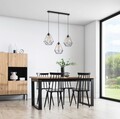 Lustra ELTAP, Bendinni, 74x19x110 cm, 3xE27, 15W, otel, negru