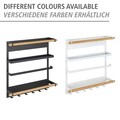 Organizator bucatarie, Wenko, Magna, 33 x 8 x 34 cm, metal/bambus, natur/negru